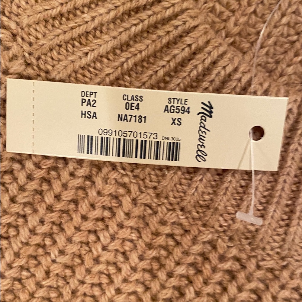 BNWT Madewell Fairbanks Pullover Sweater in Heather Saddle SIZE XS - Picture 16 of 16